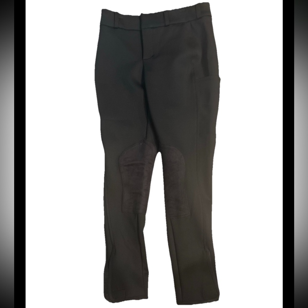 USA Made Black Equestrian Riding Breeches Women’s Medium Knee Patch Stretch